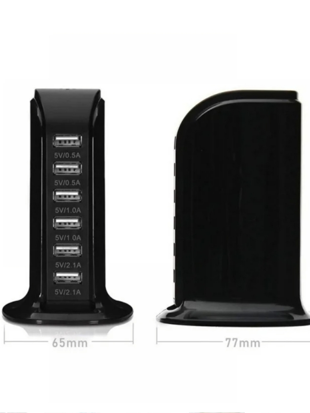 6 Port USB Charging Station Hub Multi Device Charger - Phone, Accessories, Bed